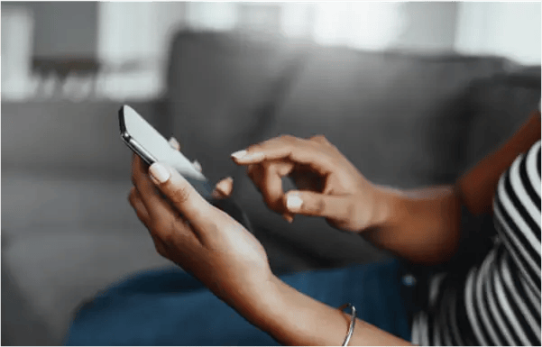 a person using a phone